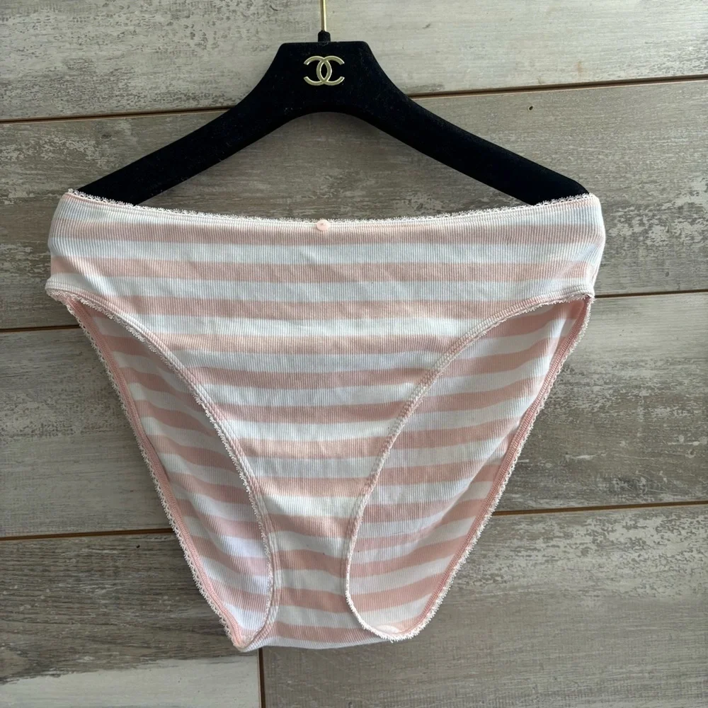 Vs striped high leg brief panty